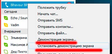 как показать свой экран в скайпе