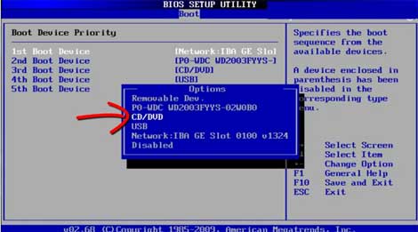 Как загрузиться с CD/DVD диска