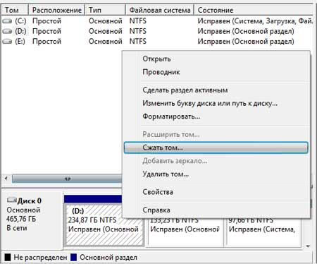 Как разделить жесткий диск в Windows 7 на разделы